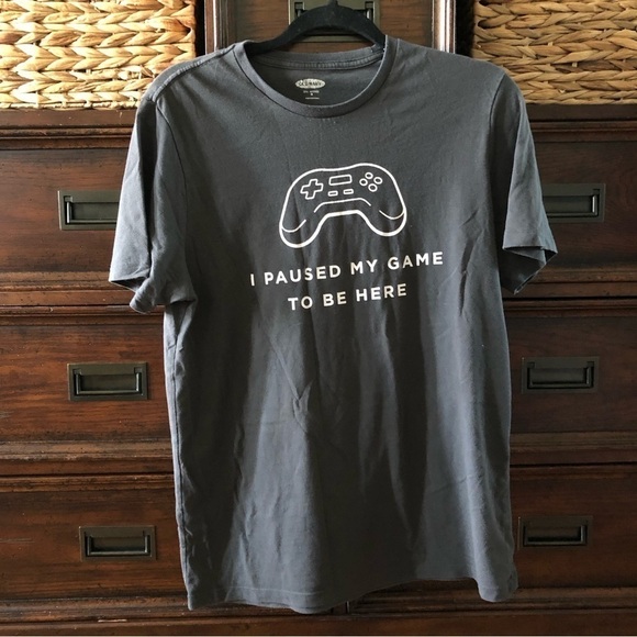 Old Navy Soft-Wash video game gray short sleeve graphic tee in size M - Picture 1 of 6